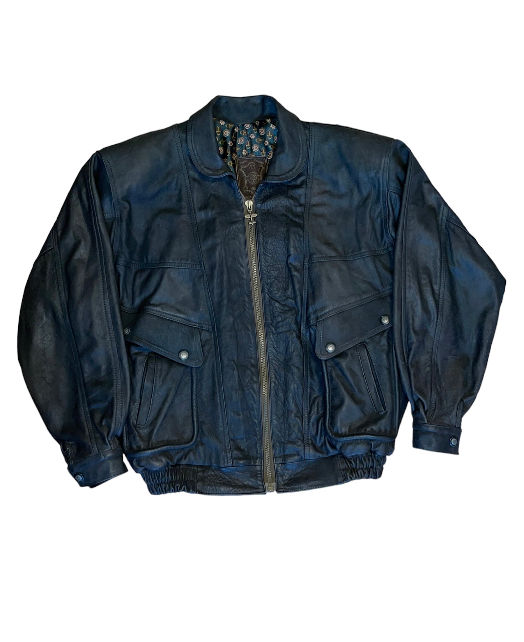 Genuine Leather Jacket Black Cuero&Moda(XL)