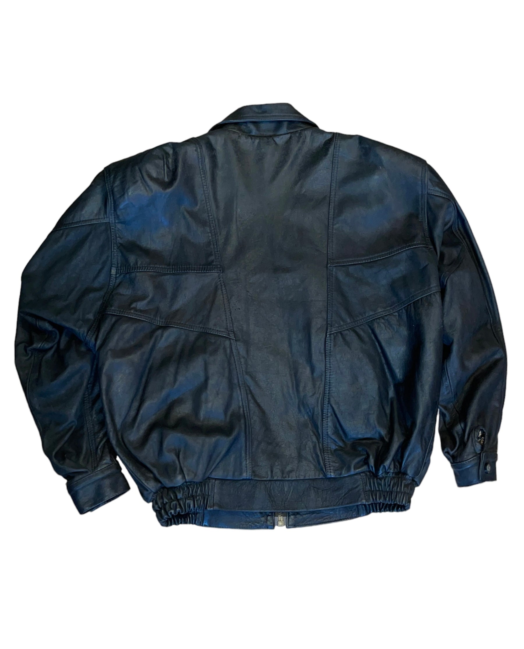 Genuine Leather Jacket Black Cuero&Moda(XL)