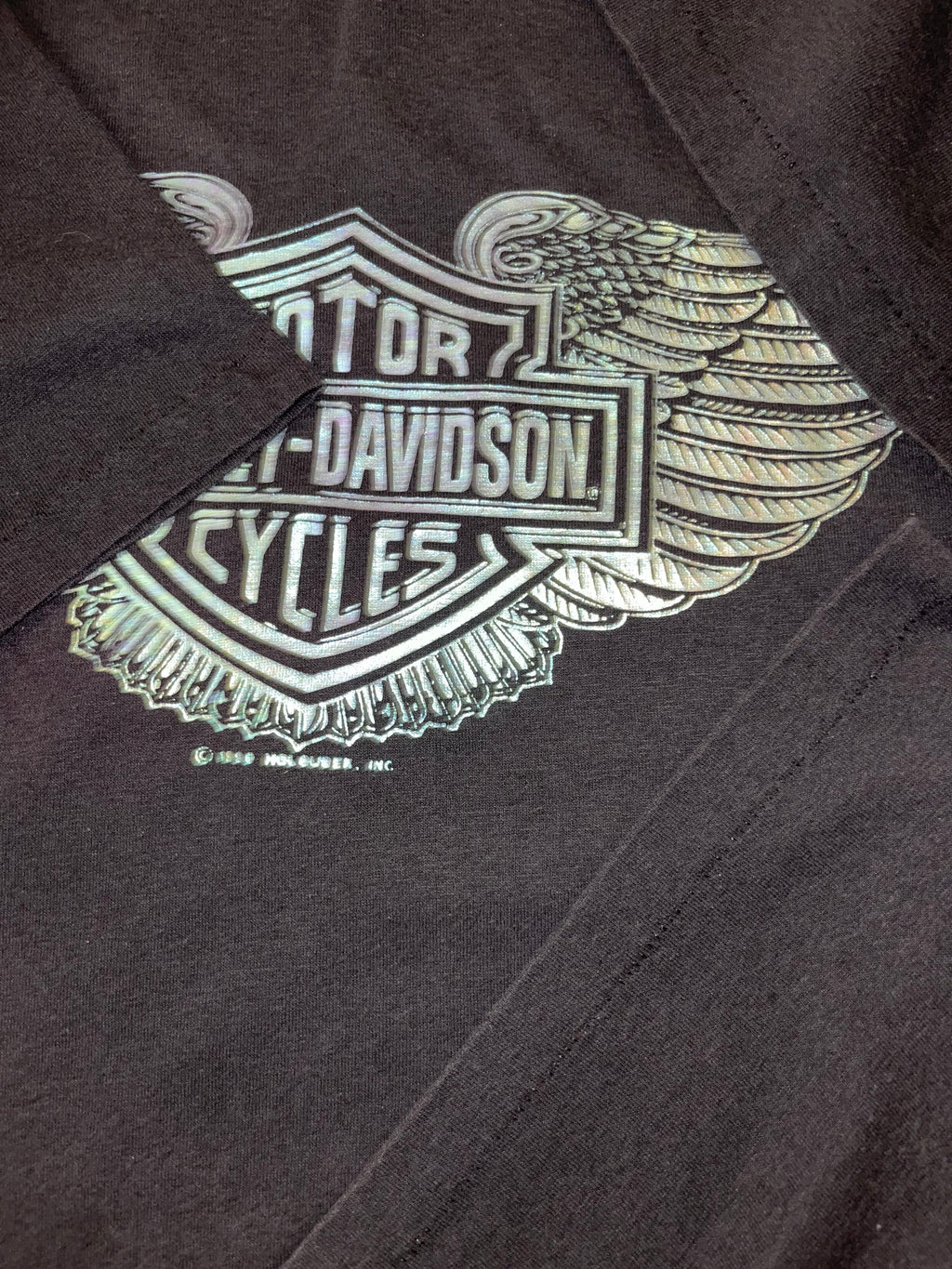 Harley Davidson Vintage Iridescent Logo T-Shirt(XL)