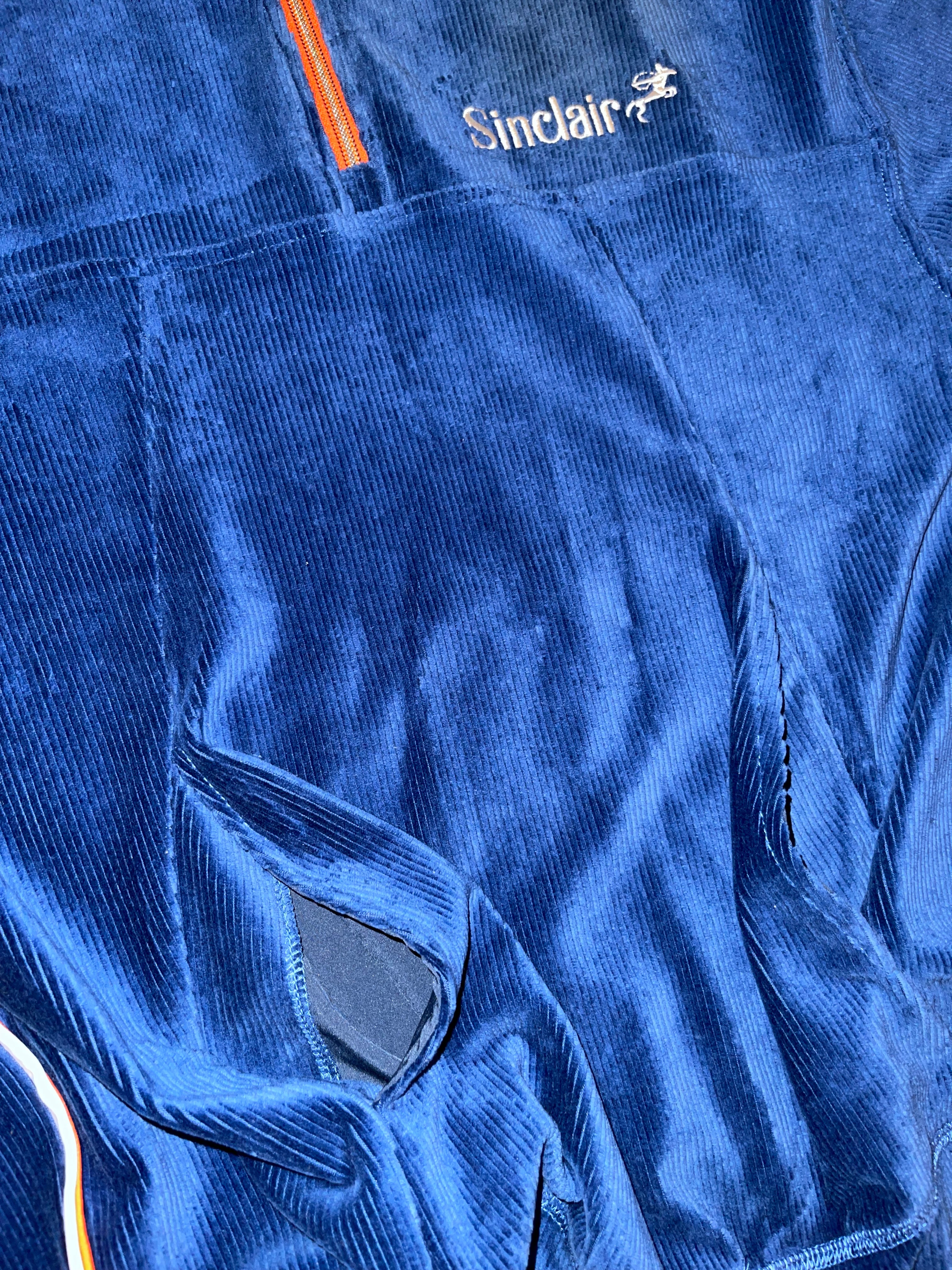 Sinclair Global Blue Corduroy Zip Sweater (XL)