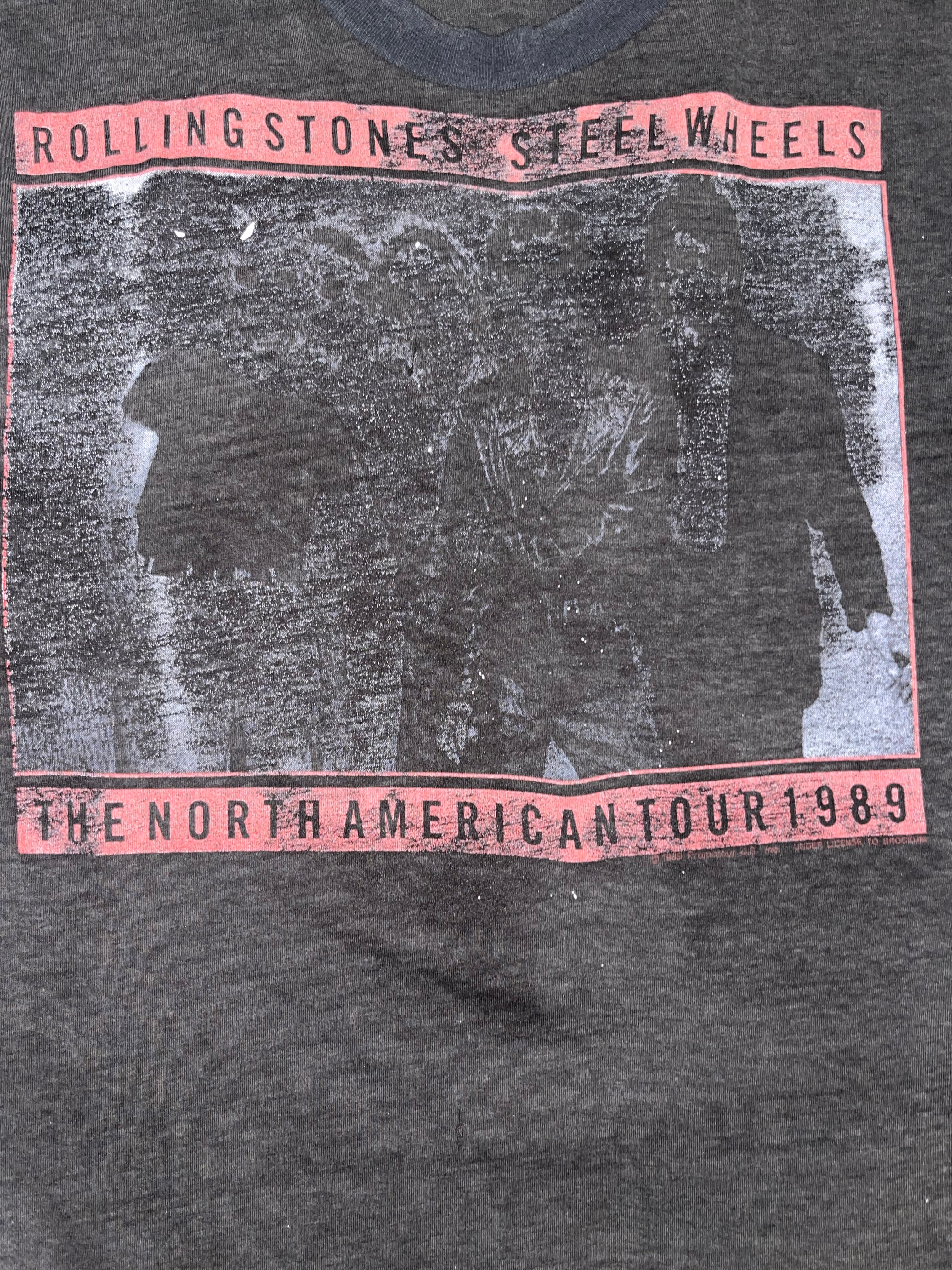Rolling Stones Vintage Steel Wheels Tour T-Shirt (L)