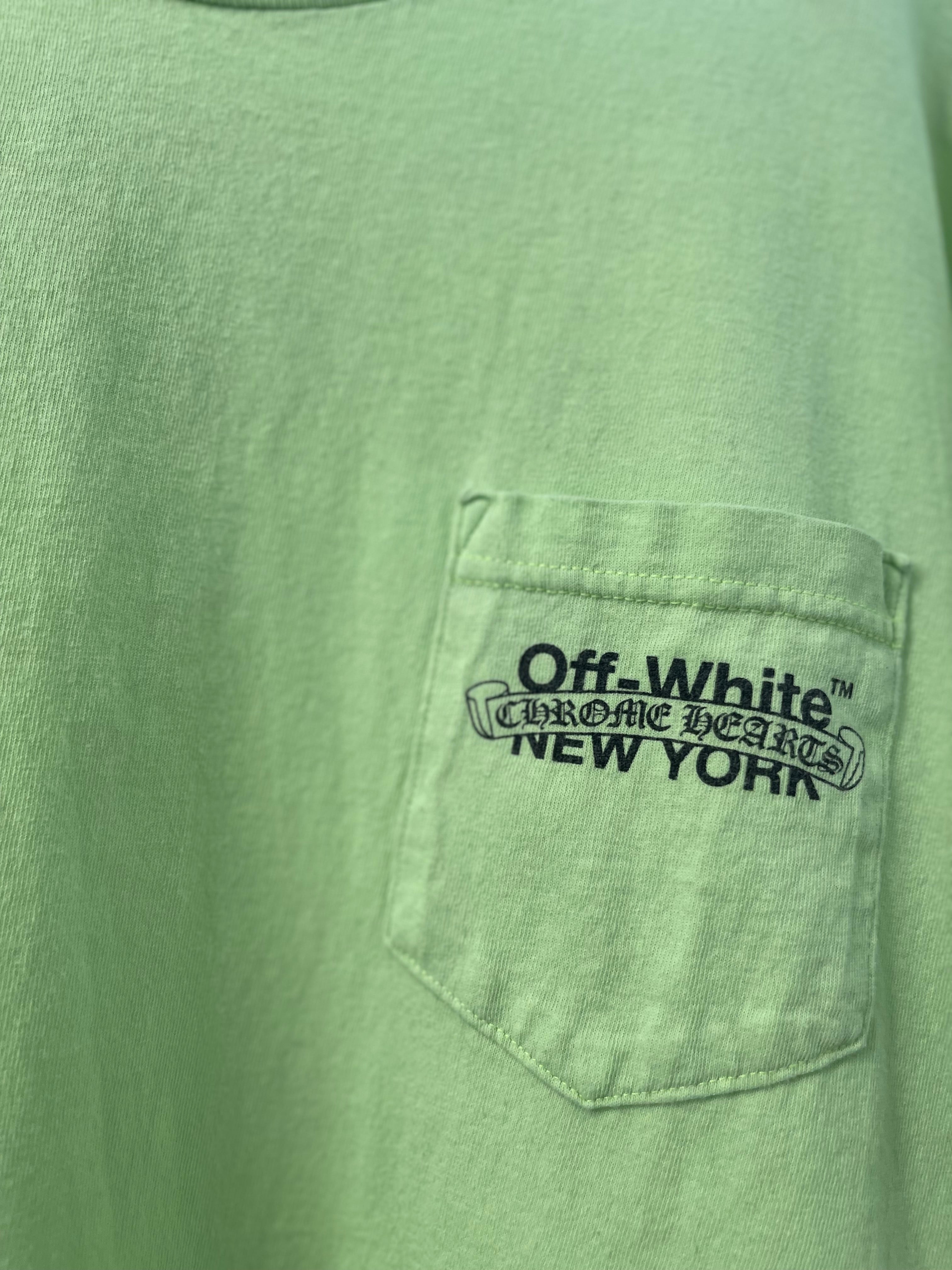 Chrome Hearts Off-White 2016 NYC Green T-Shirt(XXL)