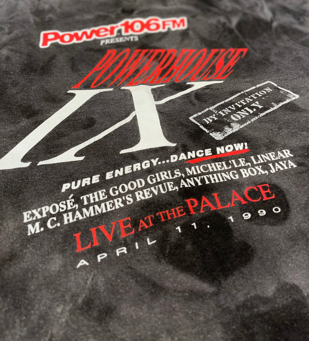 Black Dyed Power106 Vintage T-Shirt(L)