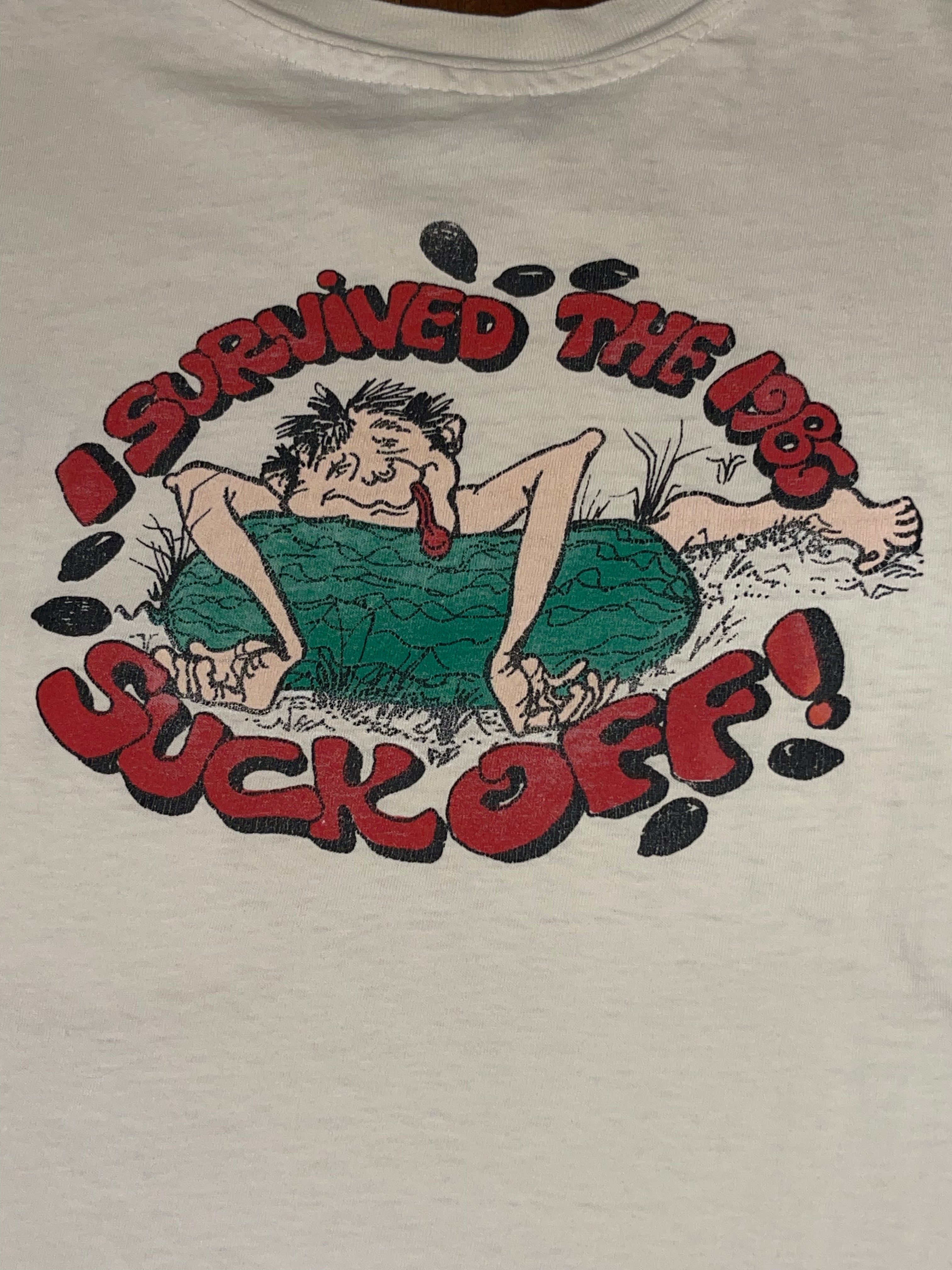 VINTAGE SUCK OFF 86 T-Shirt(M)