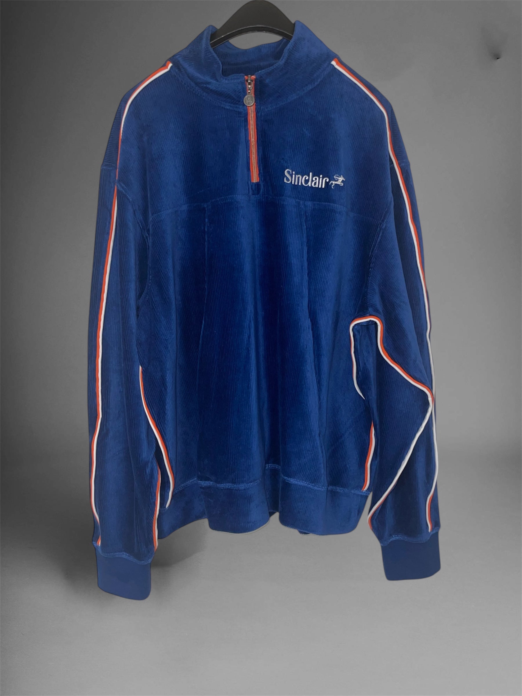 Sinclair Global Blue Corduroy Zip Sweater (XL)