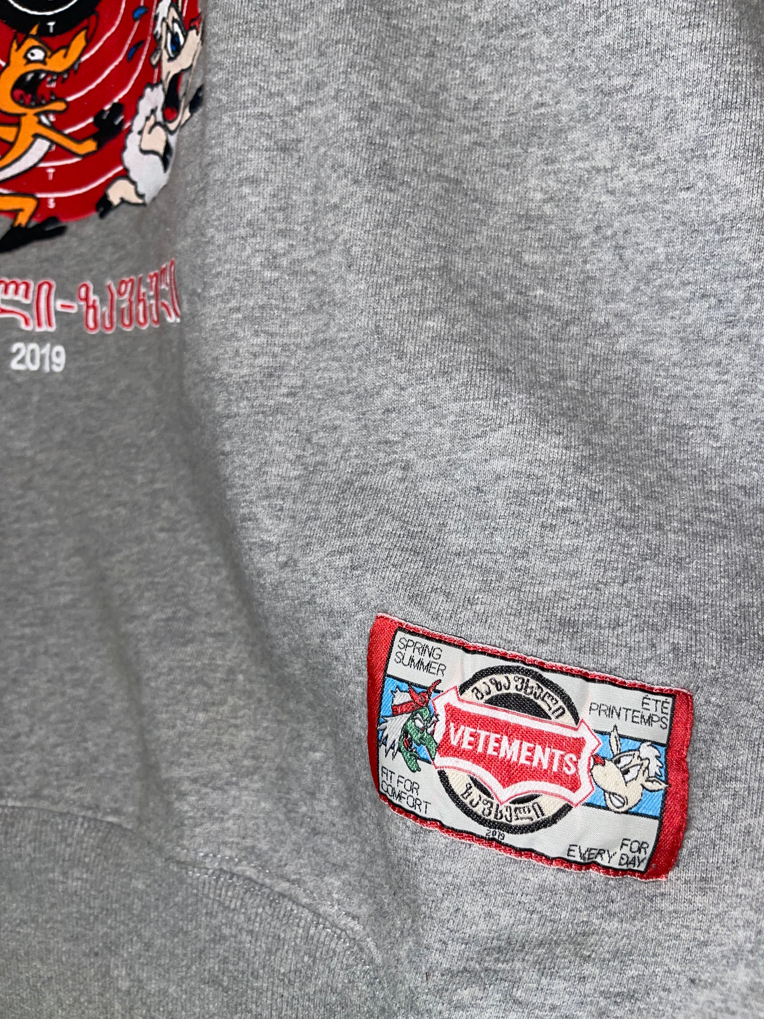 Vetements AR Cartoon Shooting Target Hoodie(L)