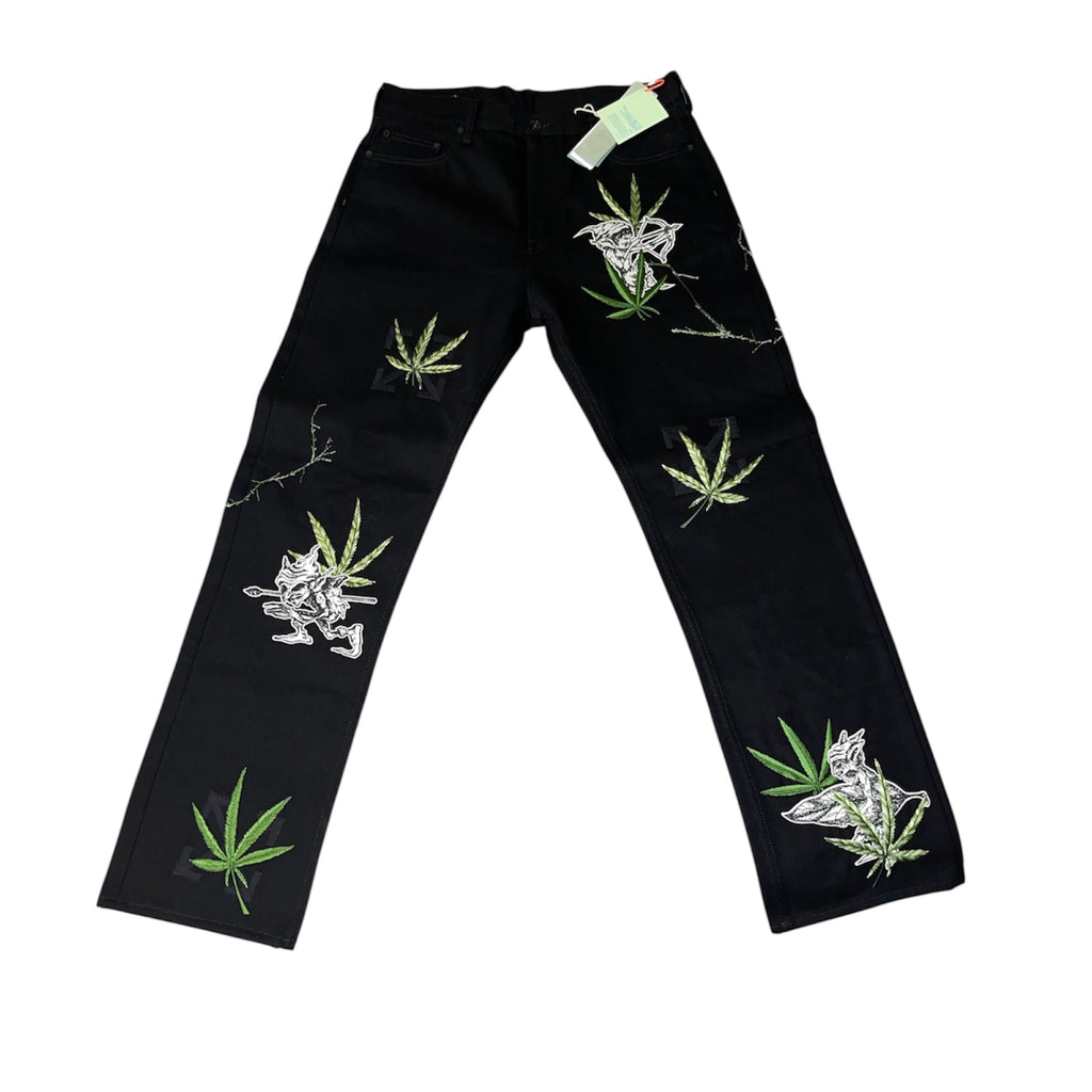 Off-White Weed Troll Arrows Jeans(32)