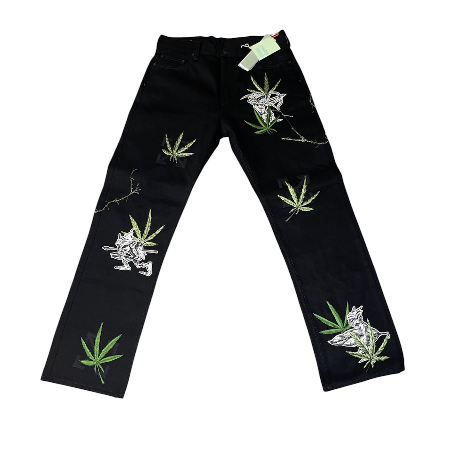 Off-White Weed Troll Arrows Jeans(32)