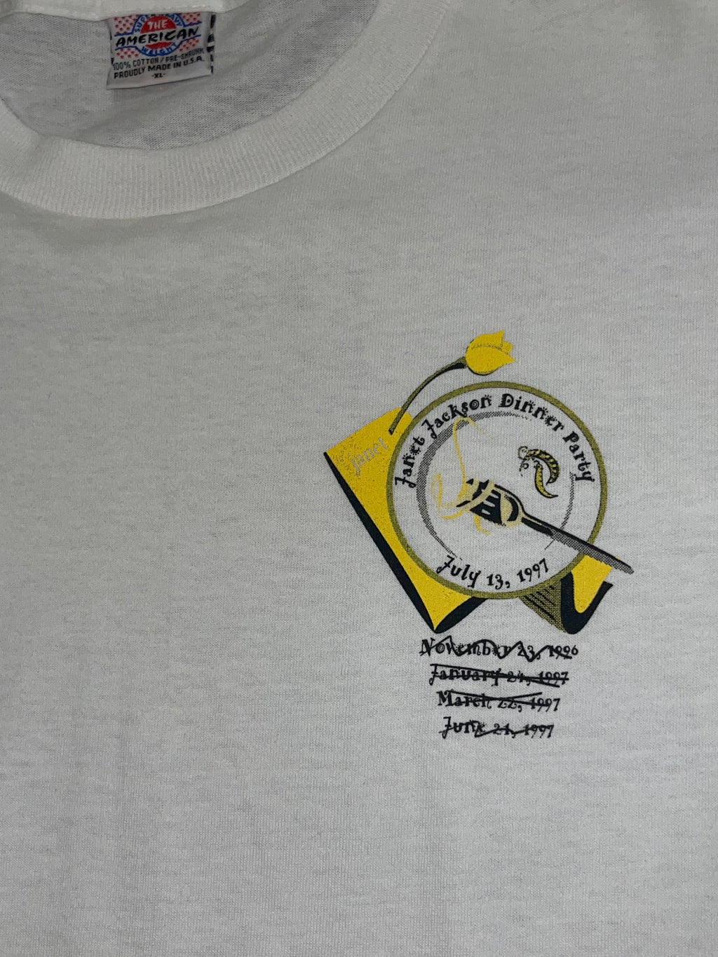 Janet Jackson Vintage Dinner Party T-Shirt(XL)