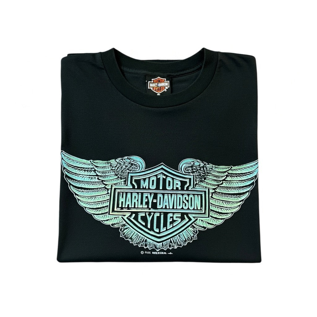 Harley Davidson Vintage Iridescent Logo T-Shirt(XL)