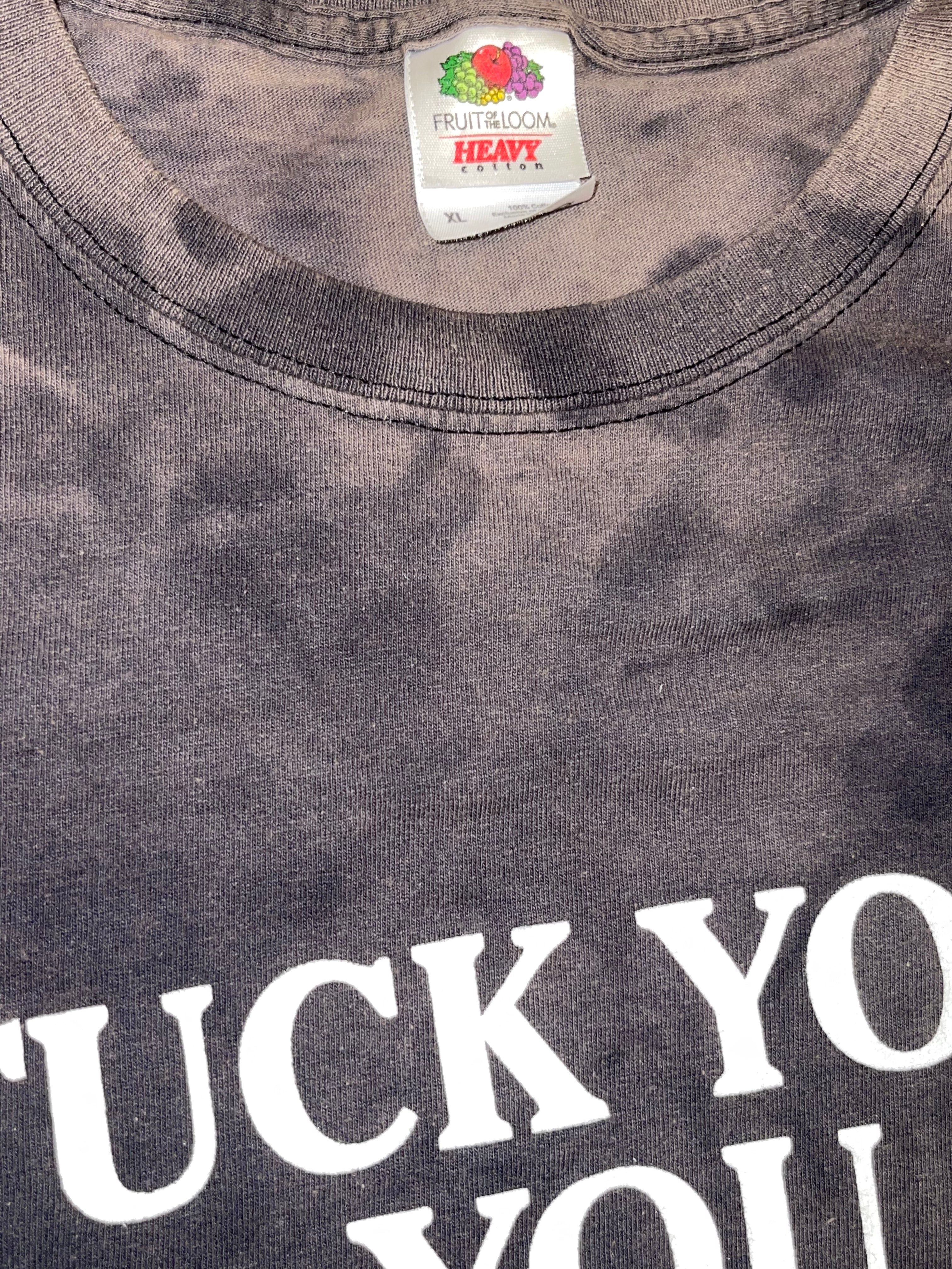 Black Dyed F You T-Shirt(XL)