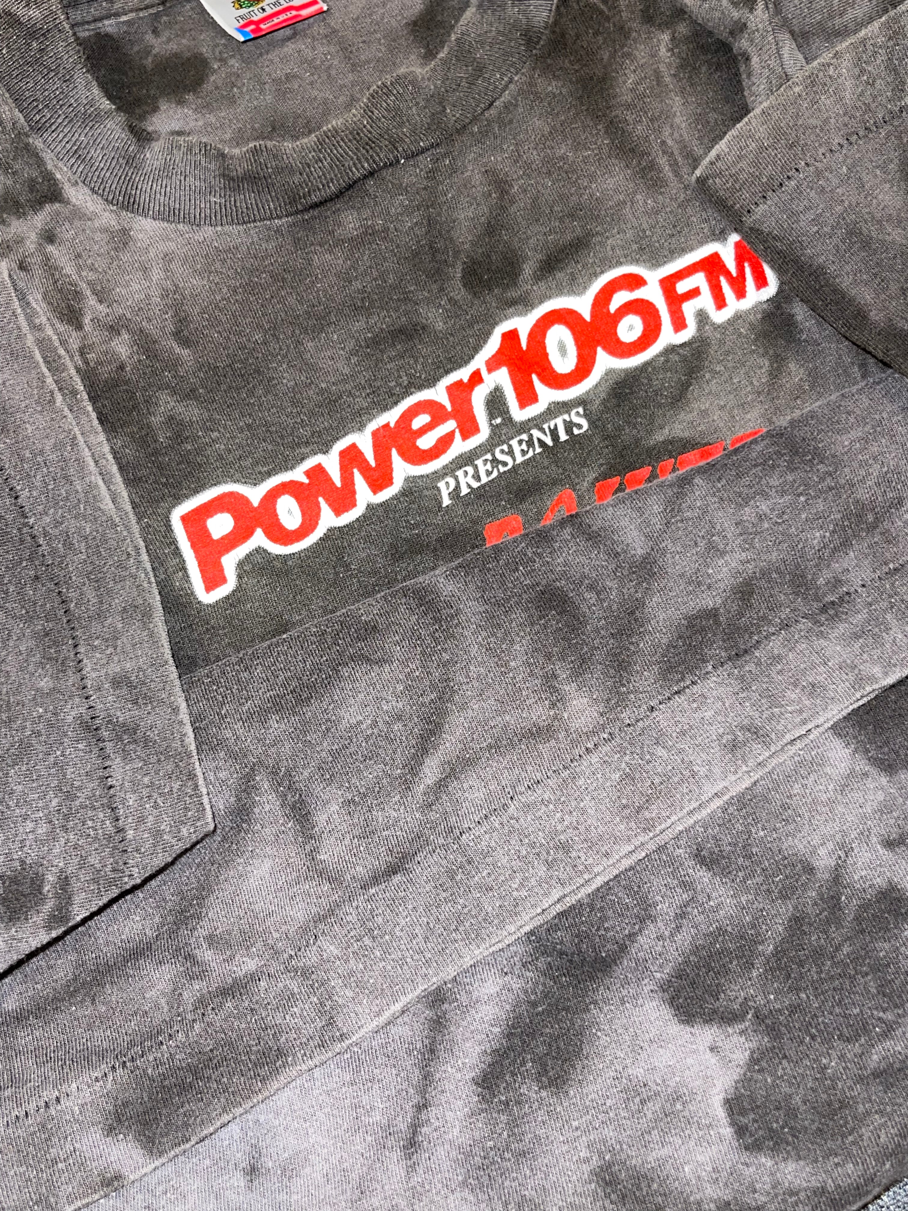 Black Dyed Power106 Vintage T-Shirt(L)