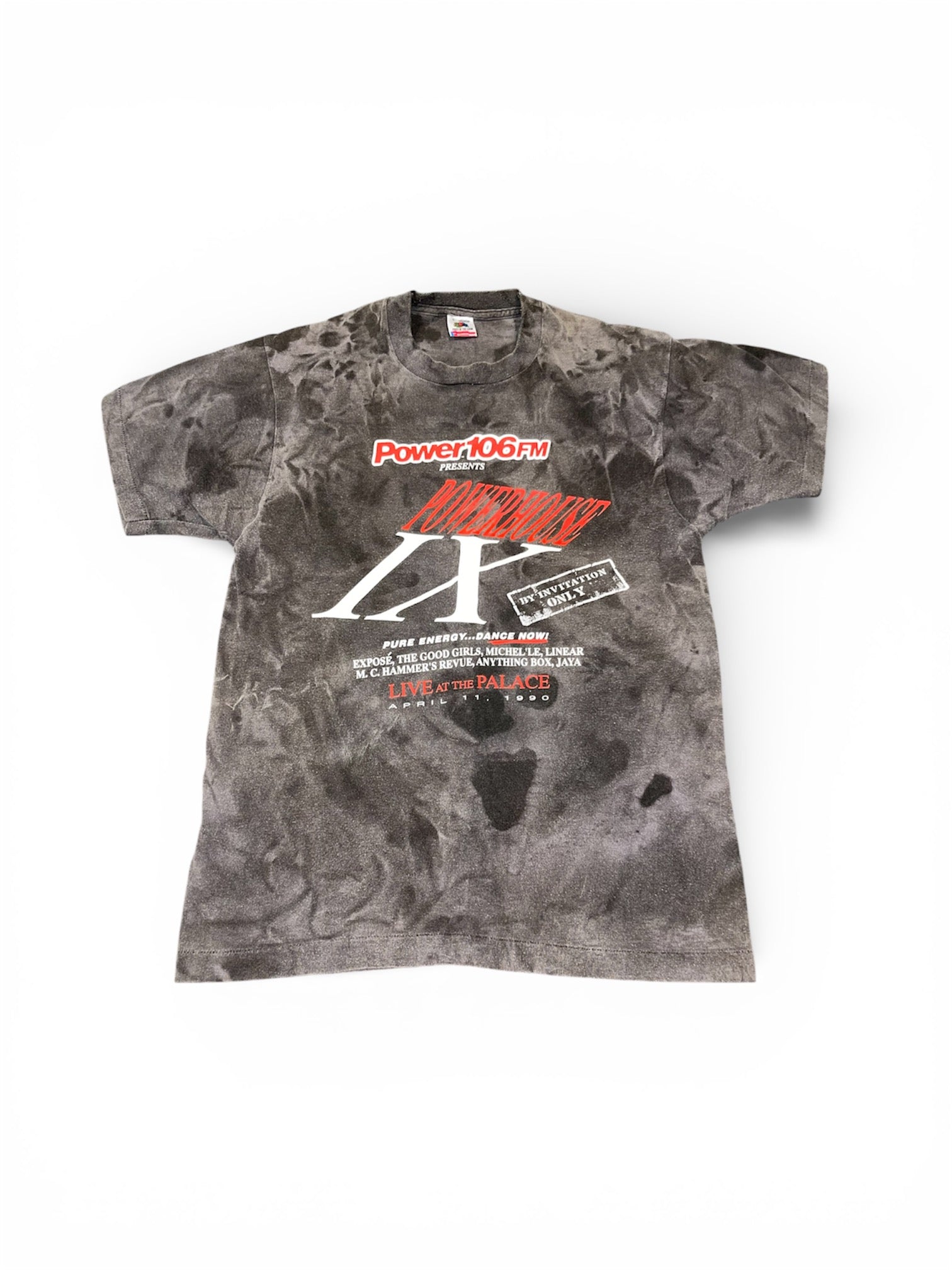 Black Dyed Power106 Vintage T-Shirt(L)